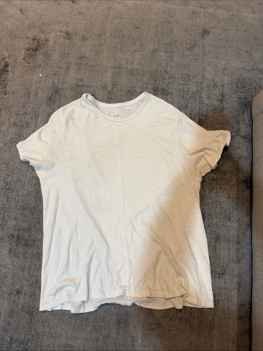 rag & bone Men's Light Gray Short-Sleeve Crewneck Shirt
